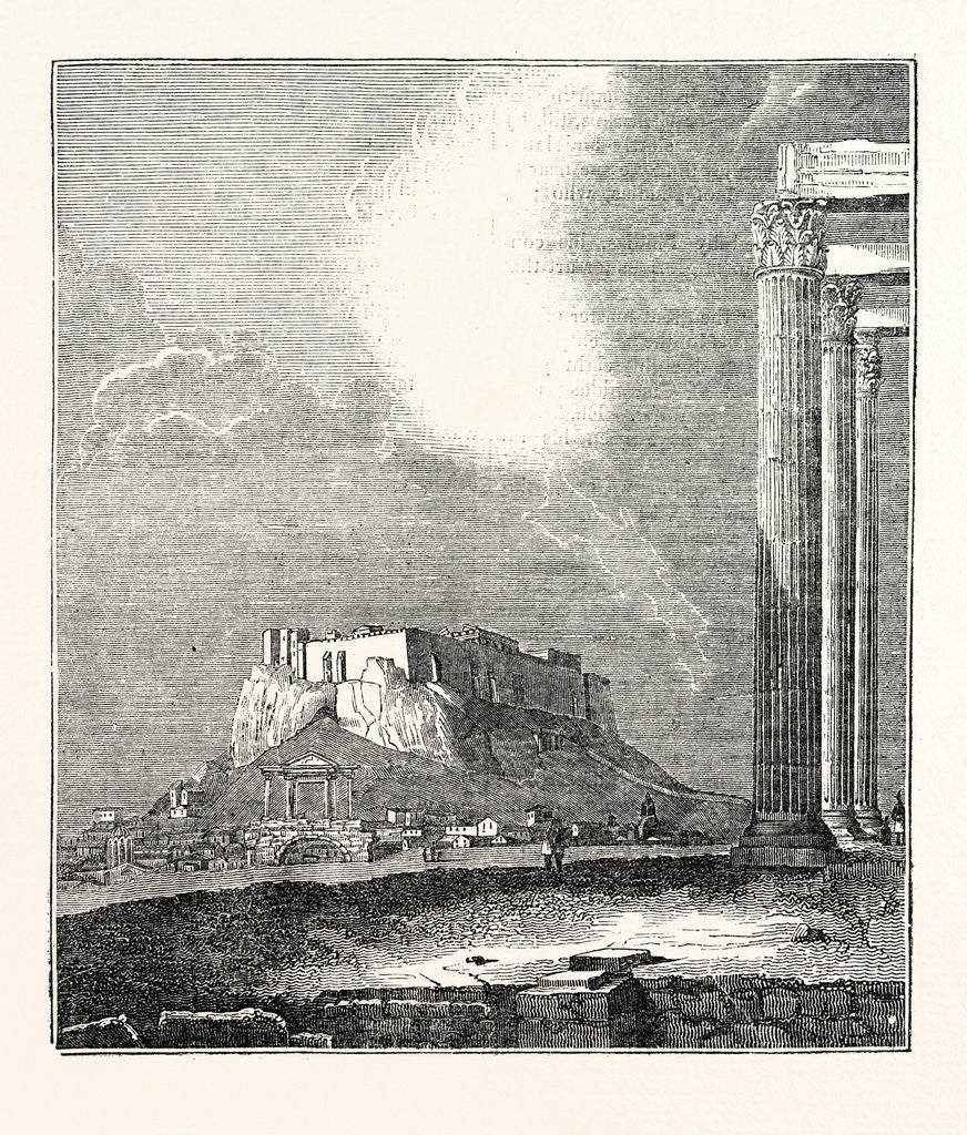 Detail of View of the Acropolis by Anonymous