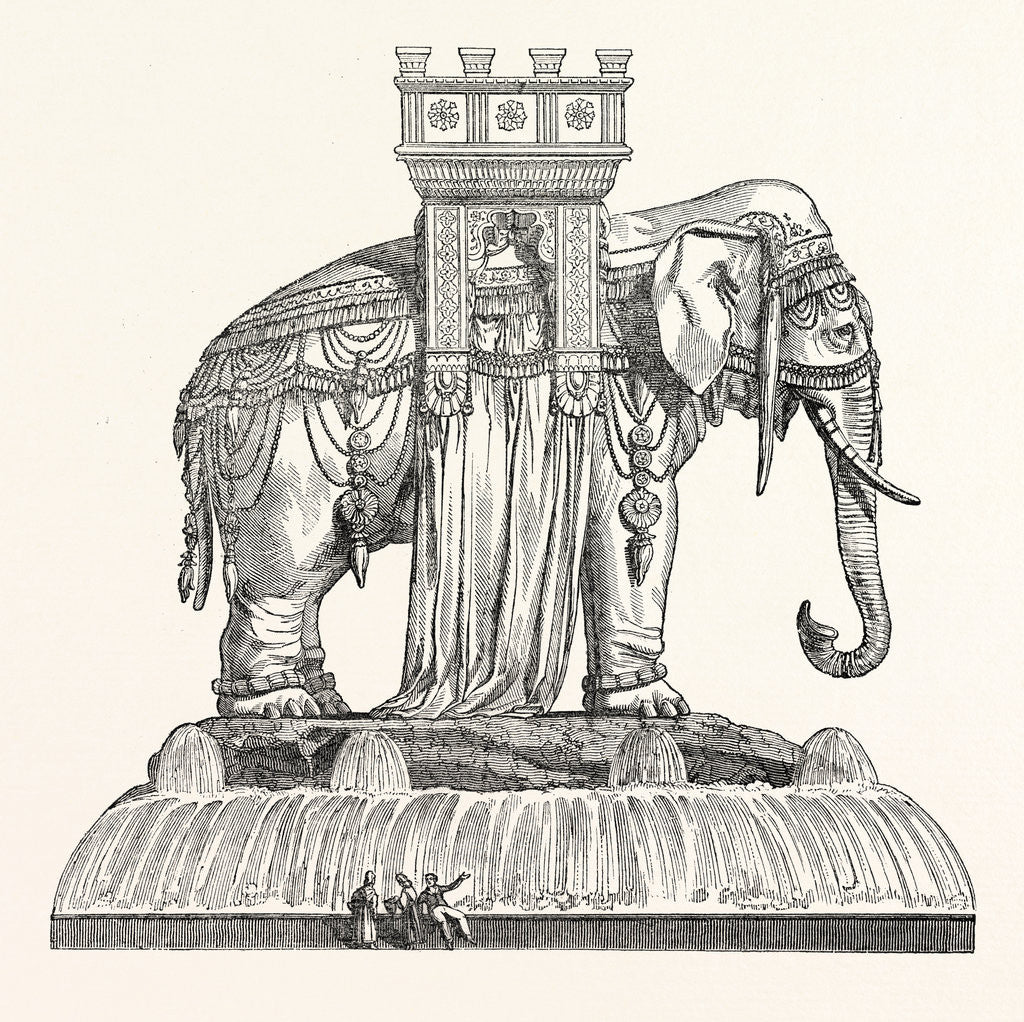 Detail of Design for the Fountain of the Elephant at Paris by Anonymous
