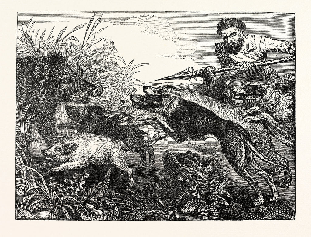 Detail of Wild Boar-Hunting by Anonymous