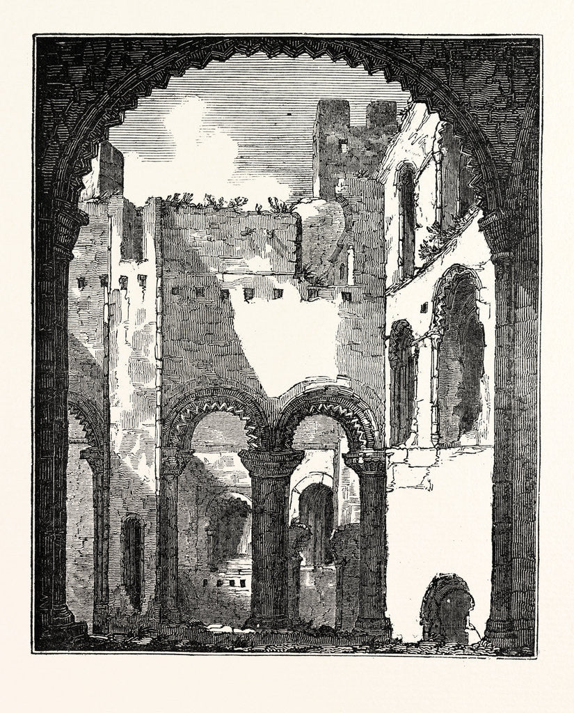 Detail of Interior of the Remains of the Upper Story of Rochester Castle by Anonymous