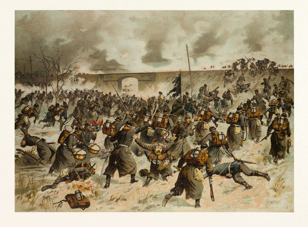 Detail of From the Battle Near Amiens on the 23rd of December 1870 by Anonymous