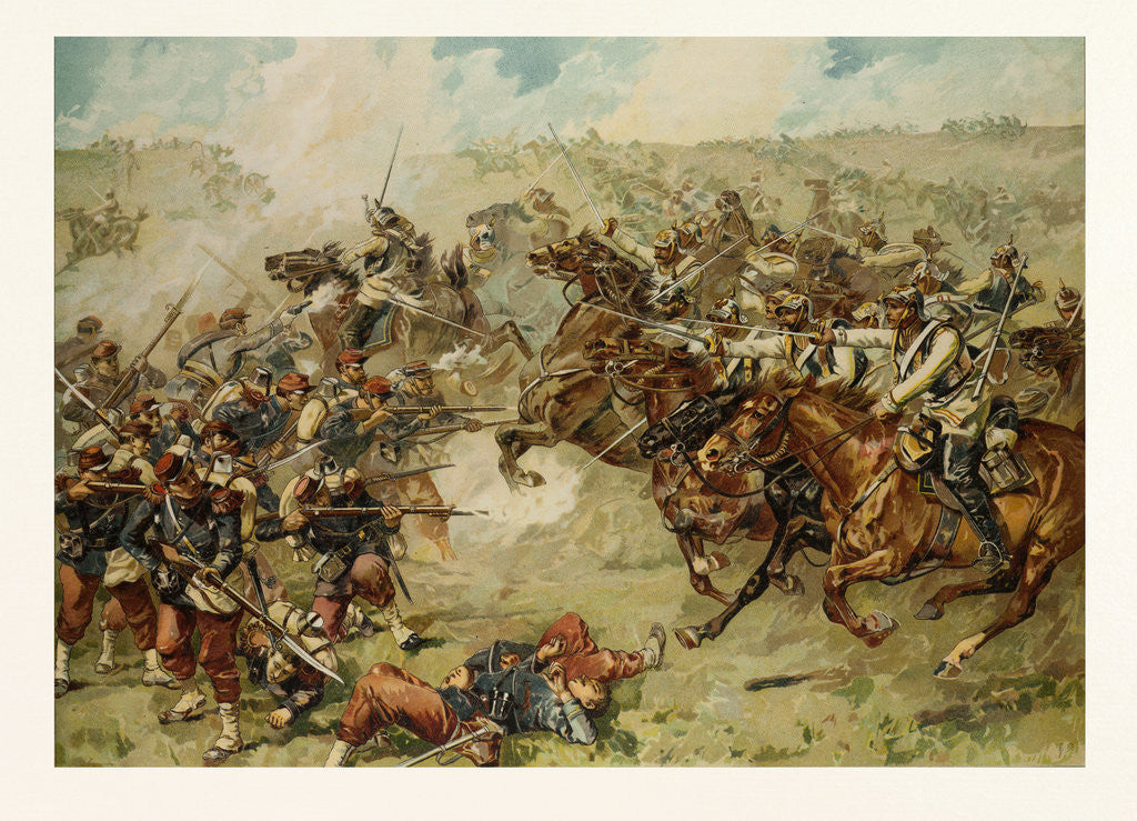 Detail of Cuirassier Attack (Bredow'sche Cavalry Brigade) Near Vionville-Mars-La-Tour, on the 6th of August 1870 by Anonymous