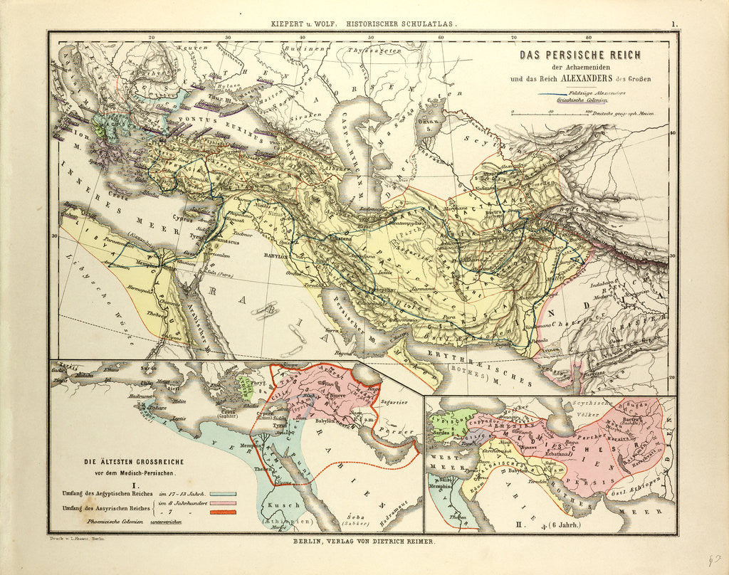 Detail of Map of the Persian Empire and the Empire of Alexander the Great by Anonymous