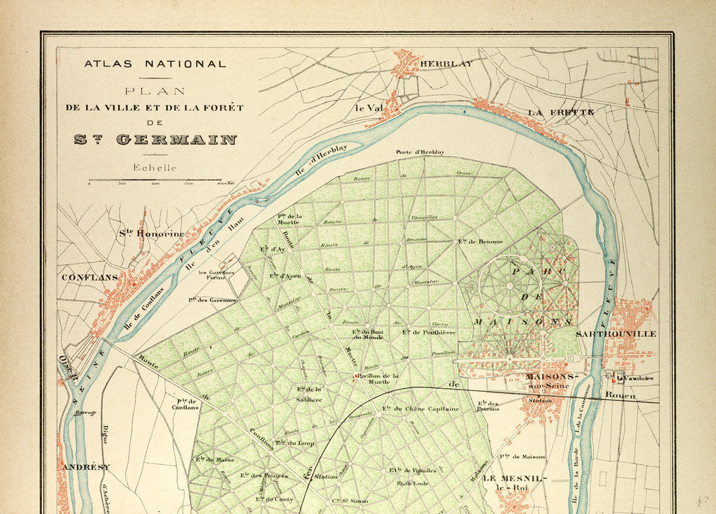Detail of Map of St. Germain by Anonymous