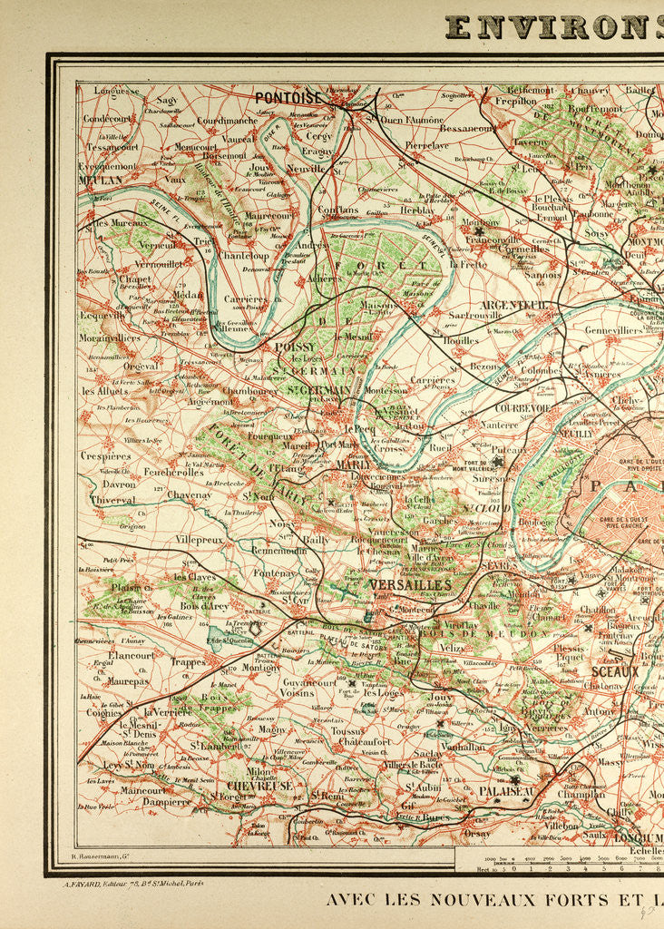 Detail of Map of Paris and Its Vicinity by Anonymous