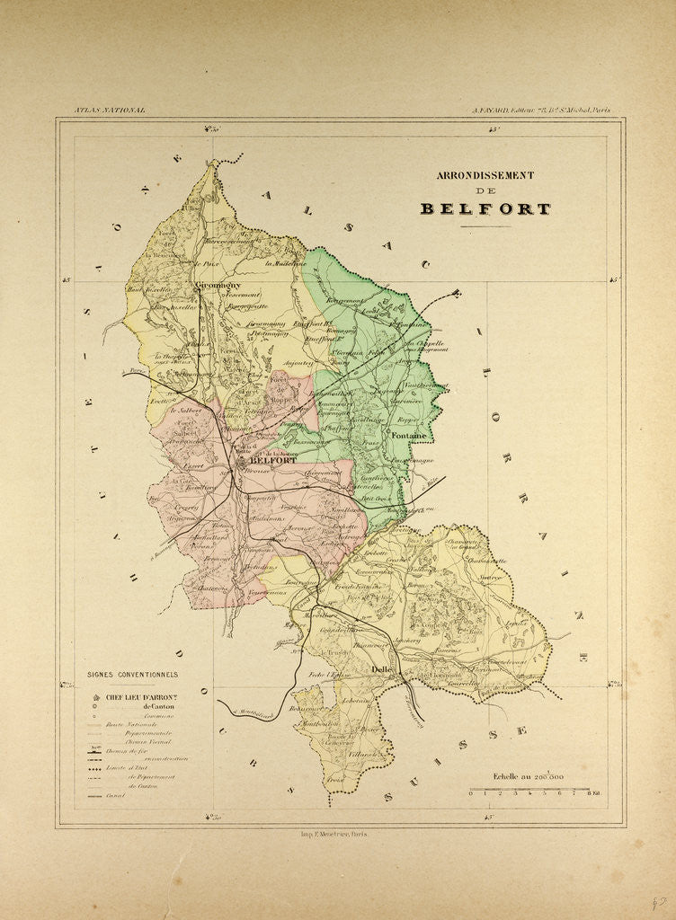Detail of Map of Belfort by Anonymous