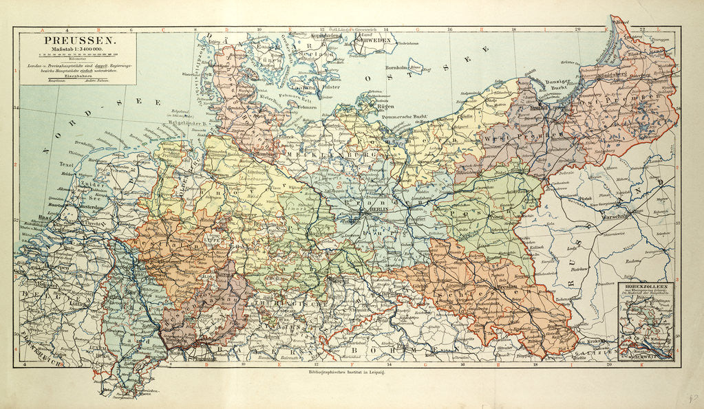 Detail of Map of Prussia by Anonymous