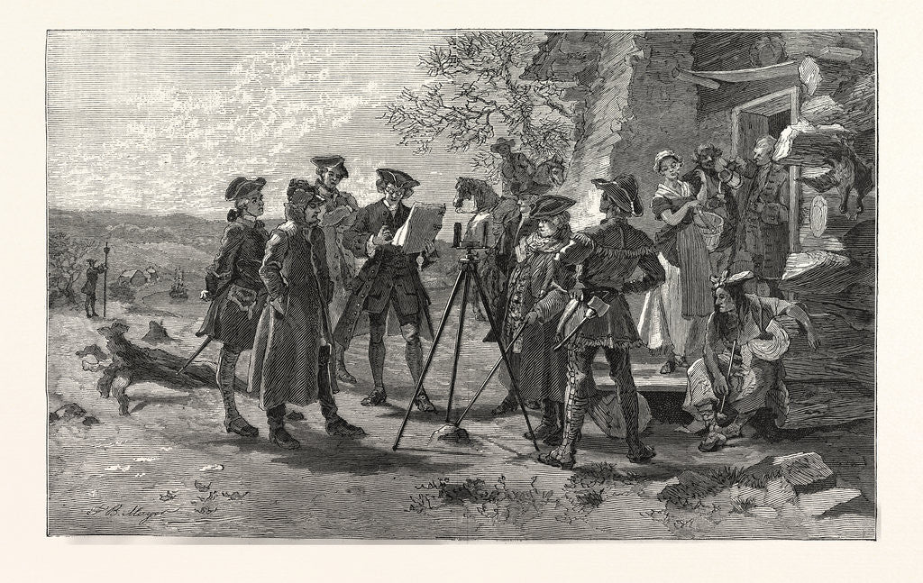 Detail of Laying Out Baltimore Town, January 12 1730 by Anonymous