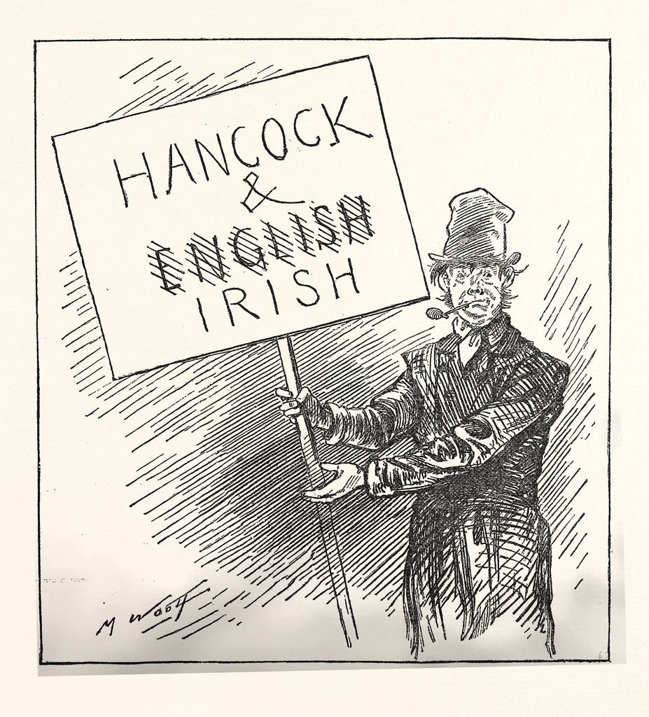 Detail of Exultant Tammanyite. Begorra, Ticket Shpakes for Itself! by Anonymous