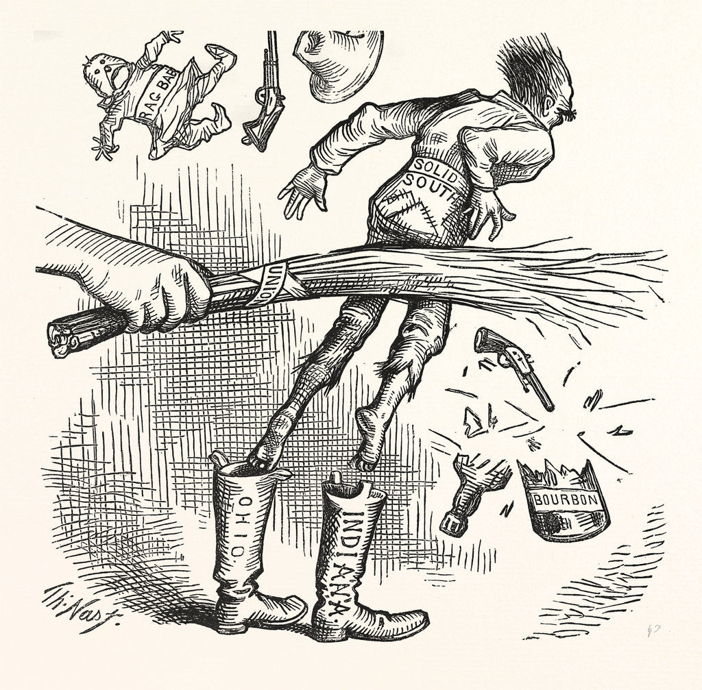 Detail of Coming Events Cast Their Solid Shadows Before Them. a Full Vote, Free Ballot, Fair Count by Anonymous