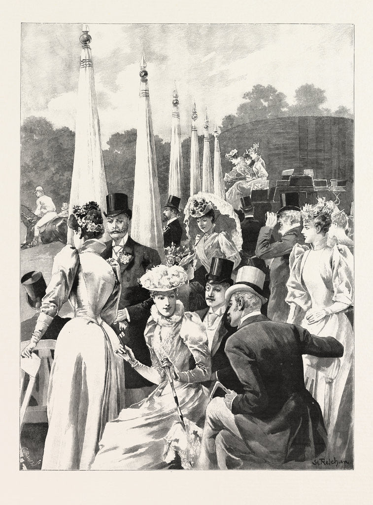 Detail of Hurlingham in the Season: Watching the Pony Racing by Anonymous