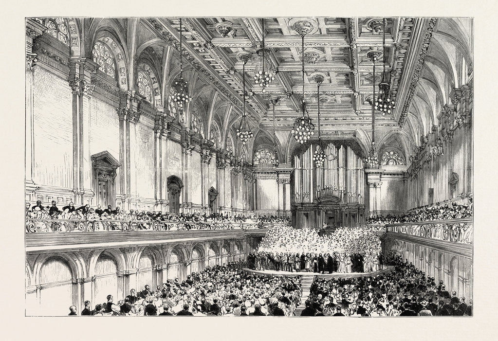 Detail of The New Town Hall at Portsmouth: Ceremony in the Grand Hall, the Prince of Wales Declaring the Building Open, UK by Anonymous