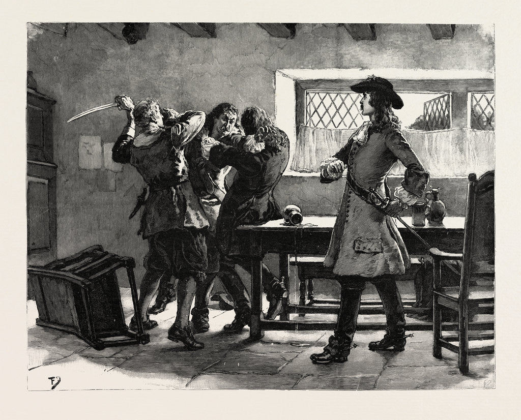 Detail of Urith: A Tale of Dartmoor; the Surgeon and Yeoman Threw Themselves in His Way and Disarmed Him by Anonymous