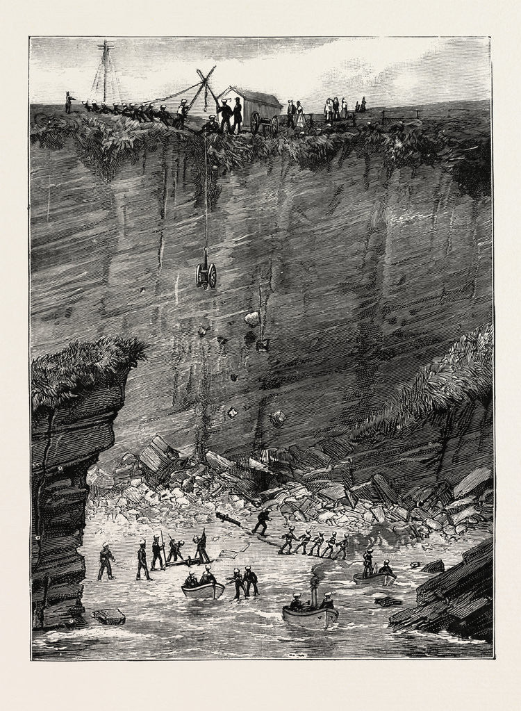 Detail of Blue Jackets Removing a Battery of British Guns for Embarkation on Board H.M.S. Calypso by Anonymous