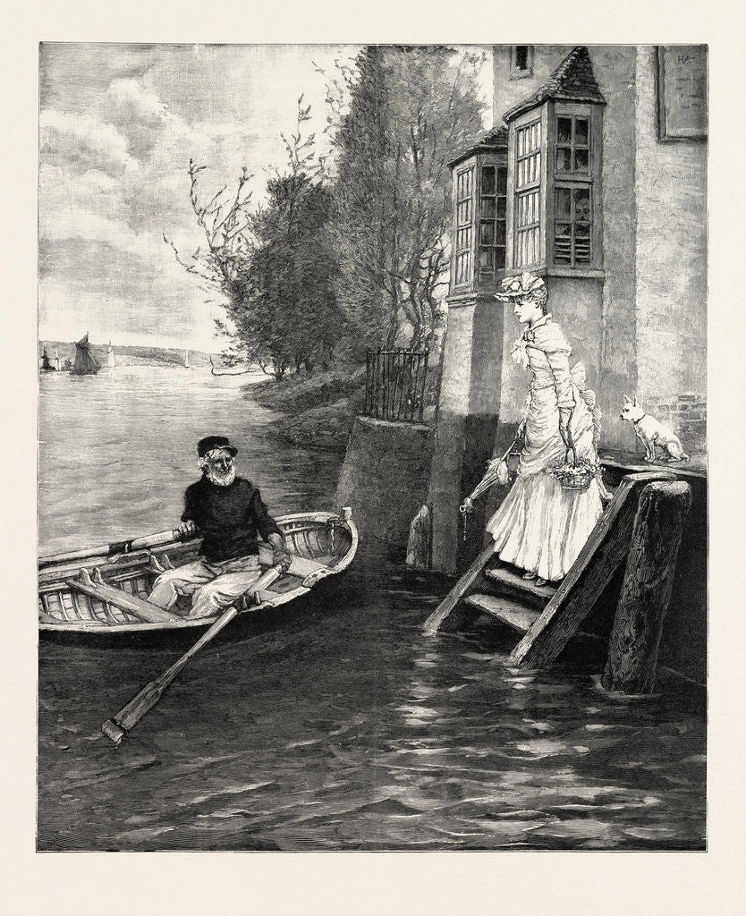 Detail of The Ferry, a Dainty Fare by Anonymous