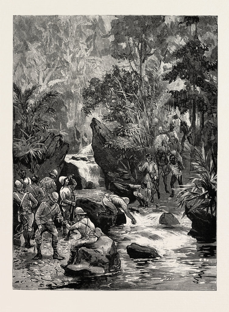 Detail of The Return of the Chin Lushai Expeditionary Force: A Welcome Drink after a Climb Down of Two Thousand Feet, Burma, India by Anonymous