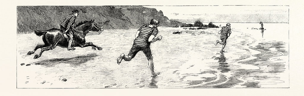 Detail of A Tale of the Sea: 'Tis an Ill Wind that Blows Nobody Any Good, for the Misadventure Gives Three Men a Chance of Showing Their Valour by Anonymous