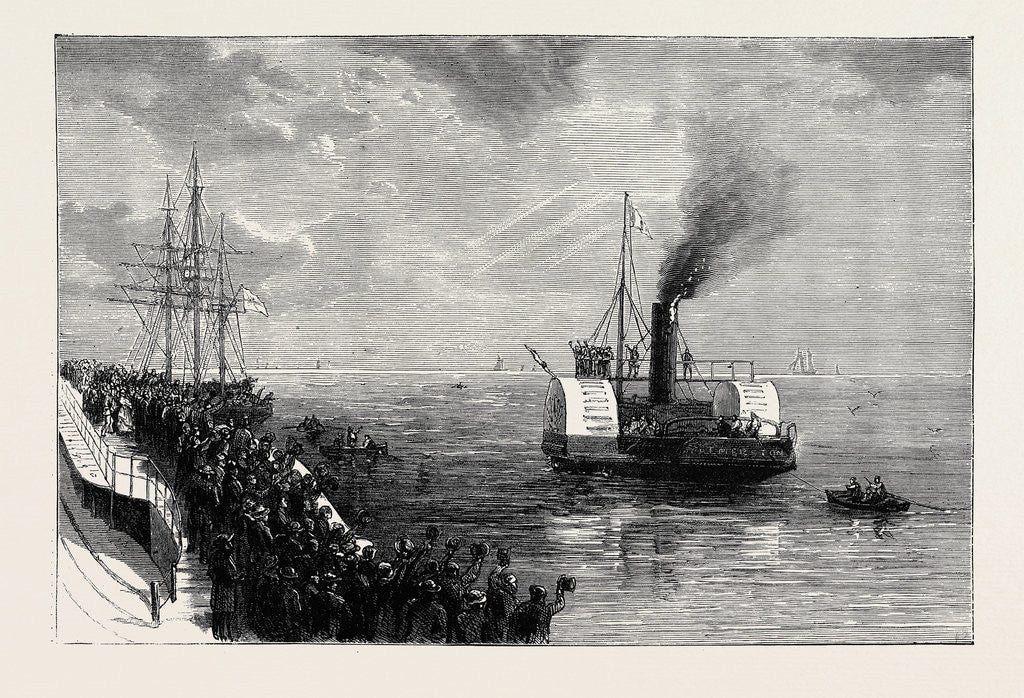Detail of The Recent Attempt to Swim Across the Channel, the Start by Anonymous