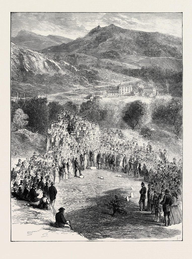 Detail of The Portmadoc Eisteddfod, Initiation of Sir W.W. Wynn As an Ovate at the Meeting of the Gorsedd Eyri by Anonymous