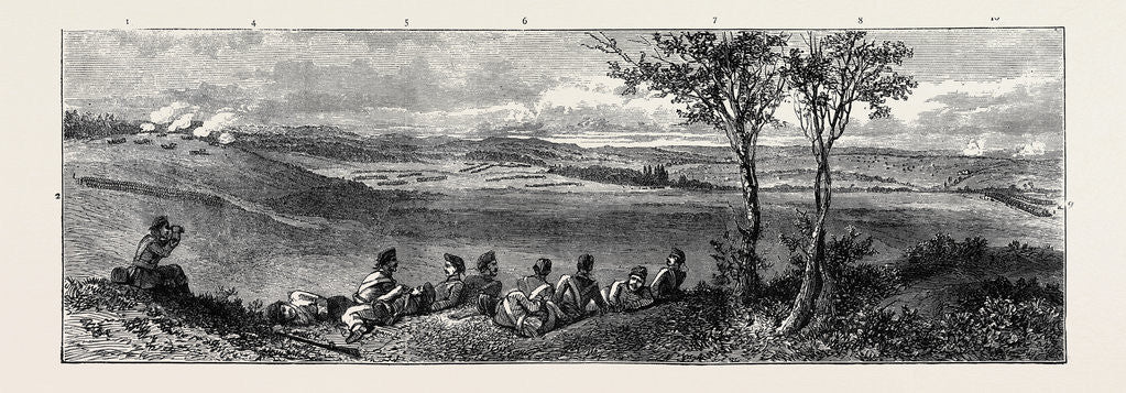 Detail of The Autumn Manoeuvres: Sir Alfred Horsford's Left on Launceston Heath Down by Anonymous