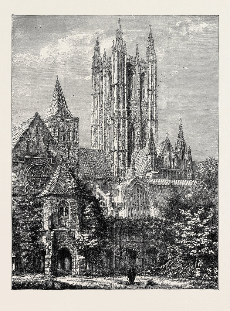 Detail of Canterbury Cathedral by Anonymous