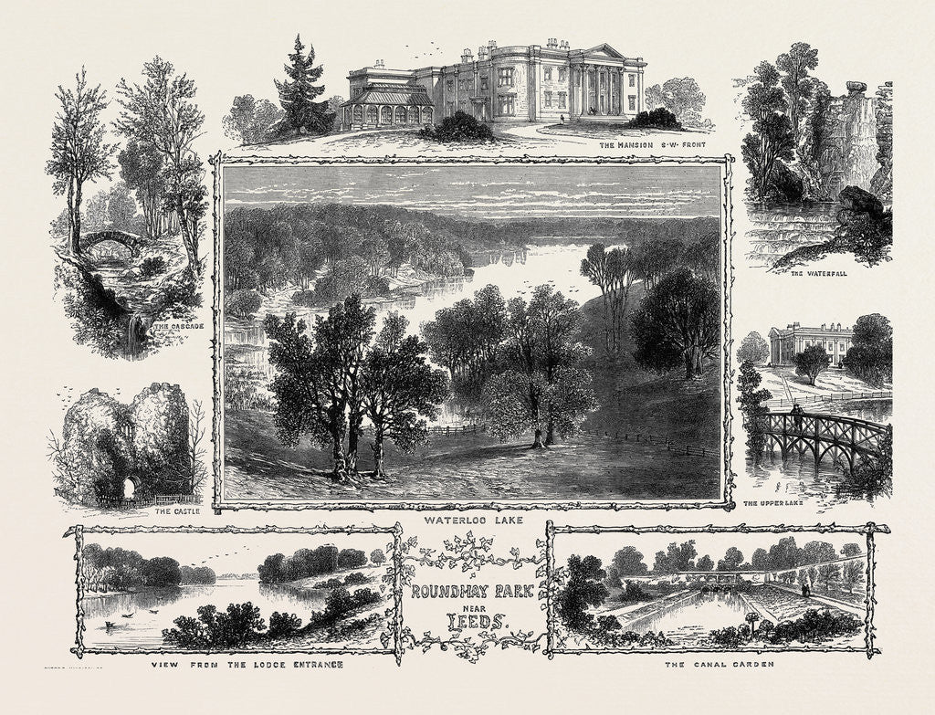 Detail of Roundhay Park Near Leeds by Anonymous