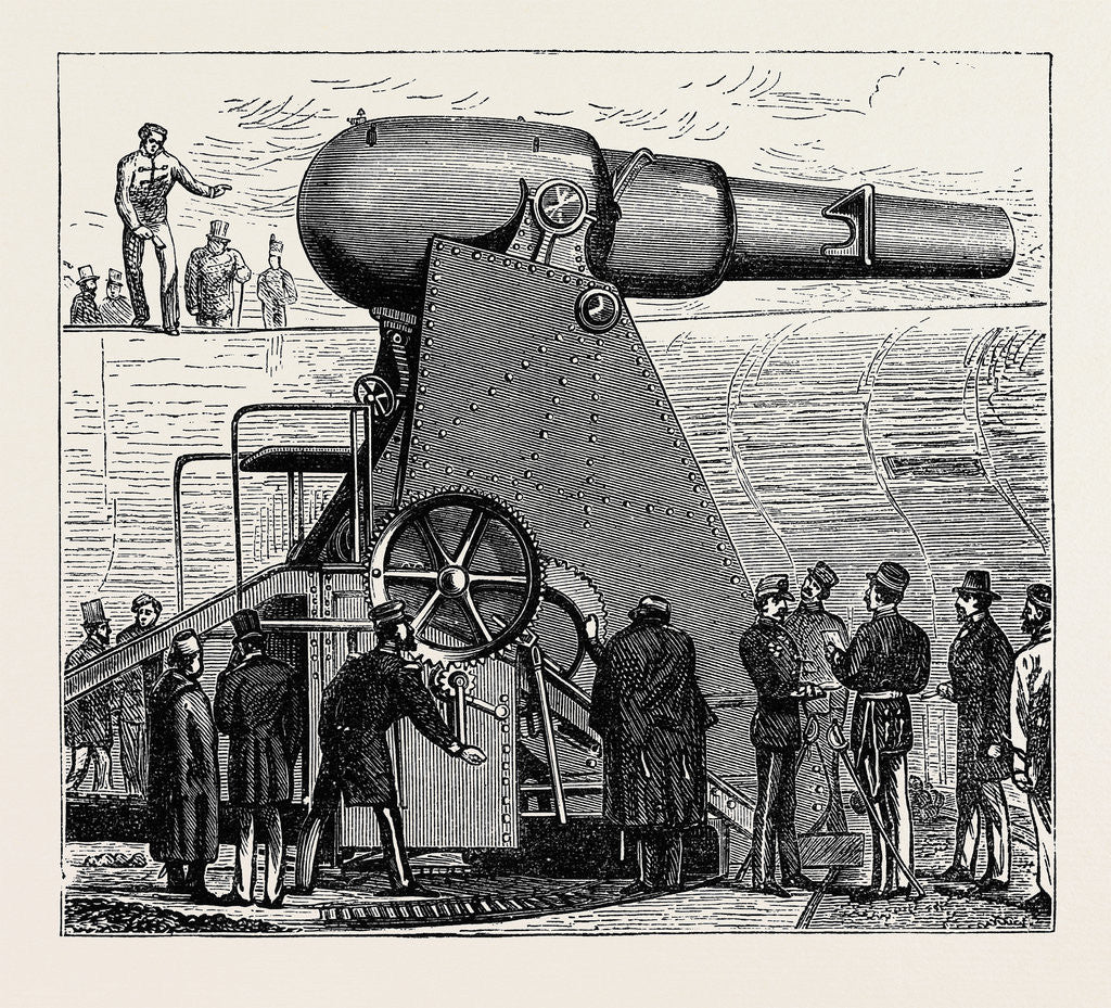 Detail of Our Foreign Critics at Shoeburyness: The Moncrieff Gun-Carriage by Anonymous