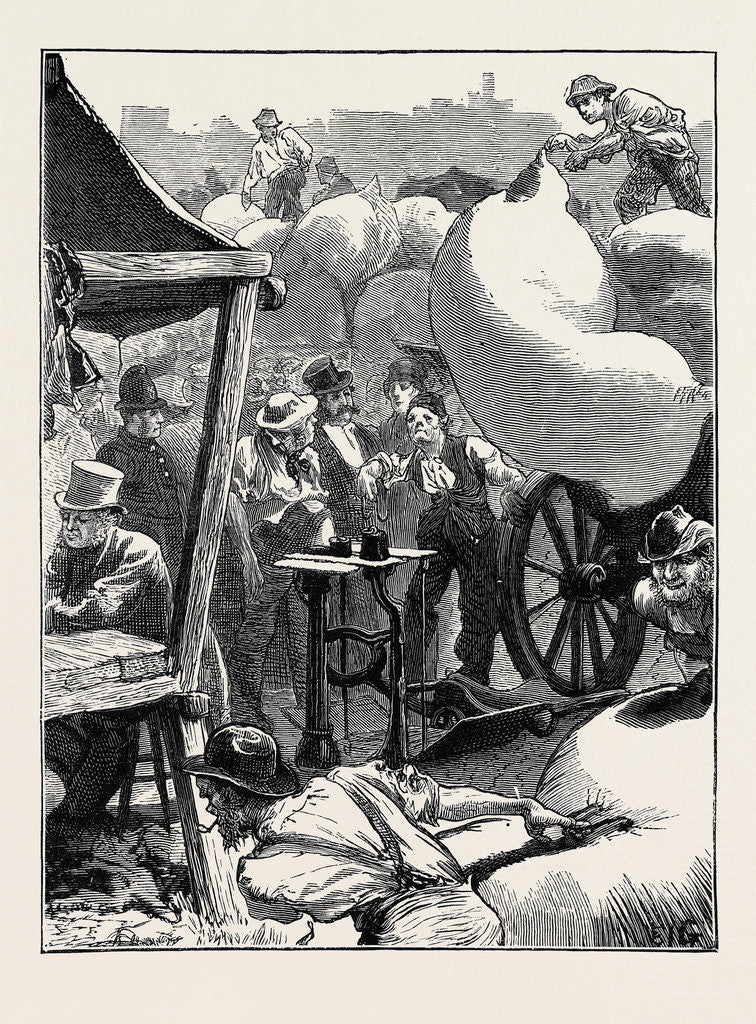 Detail of Sketches at a Northampton Wool Fair: Weighing-in by Anonymous
