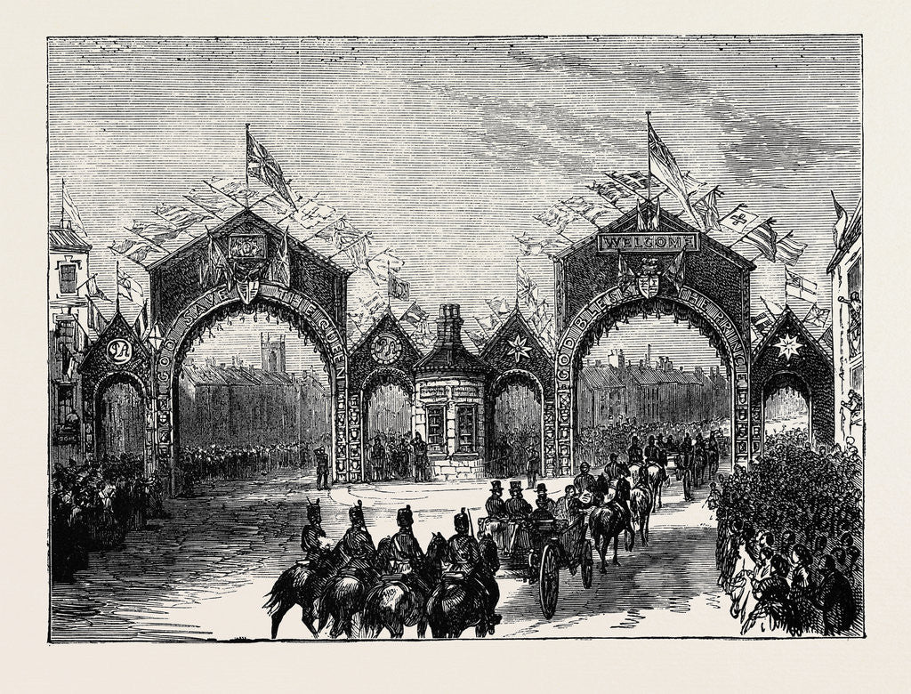 Detail of Prince Arthur at Leeds: Triumphal Arches at the Junction of Roundhay Road and Chapletown Road by Anonymous