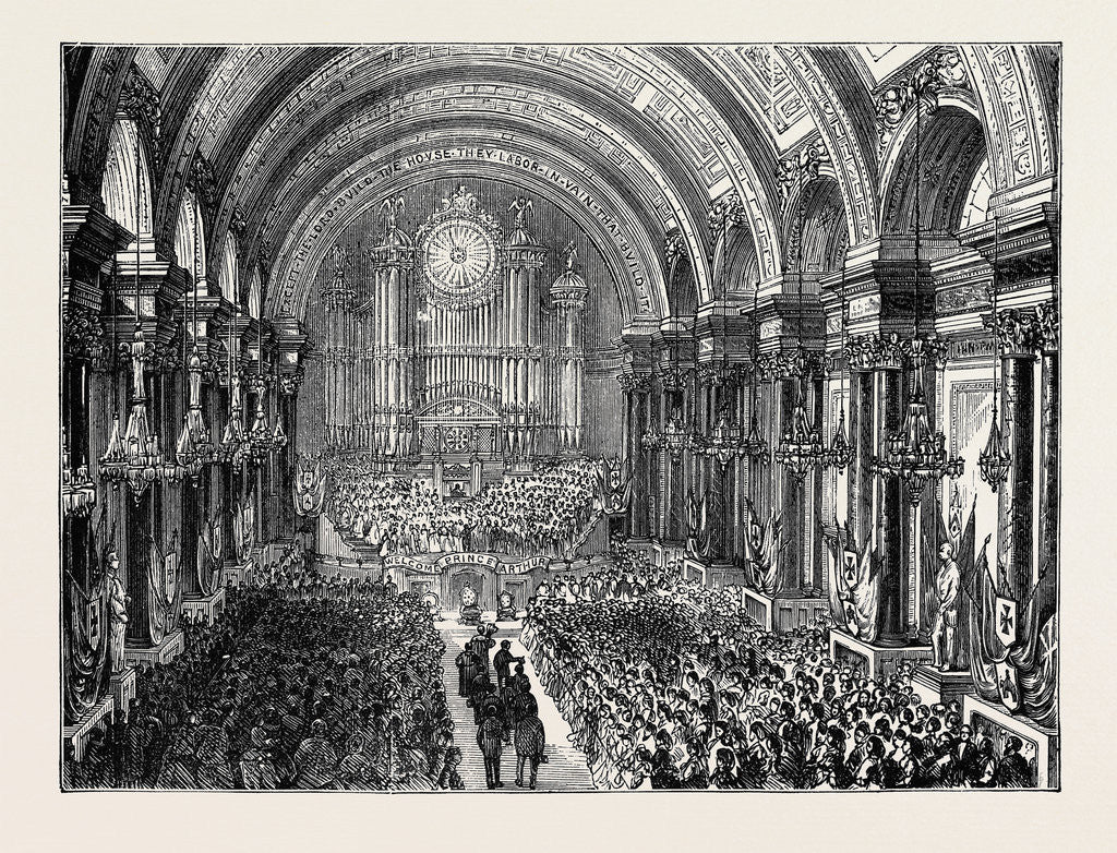 Detail of Prince Arthur at Leeds: Reception of the Prince at Victoria Hall by Anonymous