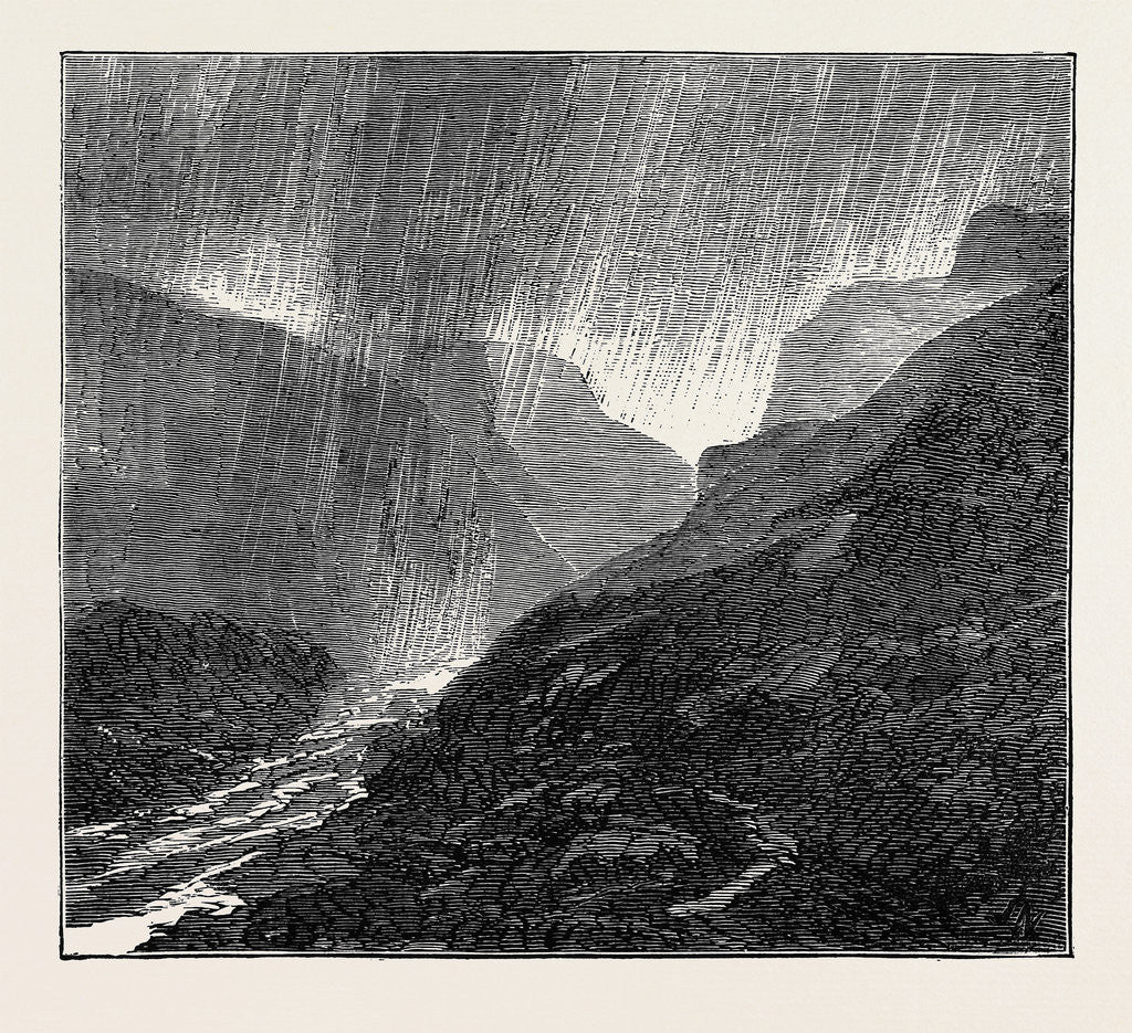 Detail of A Trip to the Pyrenees: Storm-Evening Near Eaux-Bonnes by Anonymous