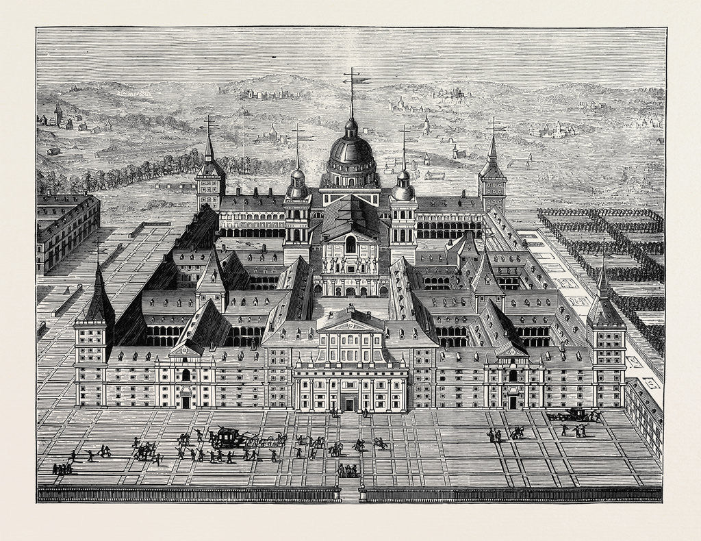 Detail of The Escurial Palace: Bird's-Eye-View of the Palace by Anonymous
