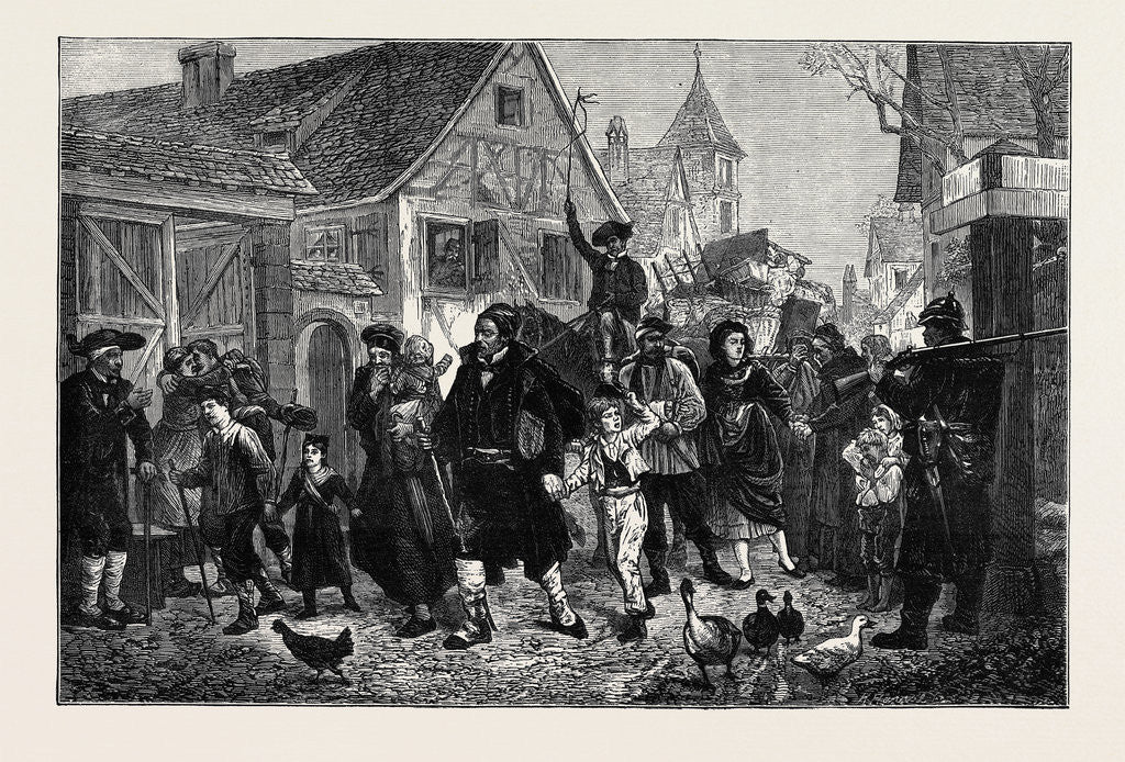 Detail of The Exodus from Alsace by Anonymous