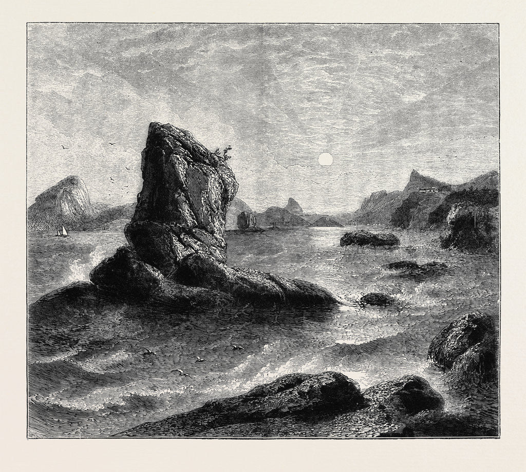 Detail of Sketches on the Coast of Brazil, View of the Bay of Rio De Janeiro by Anonymous