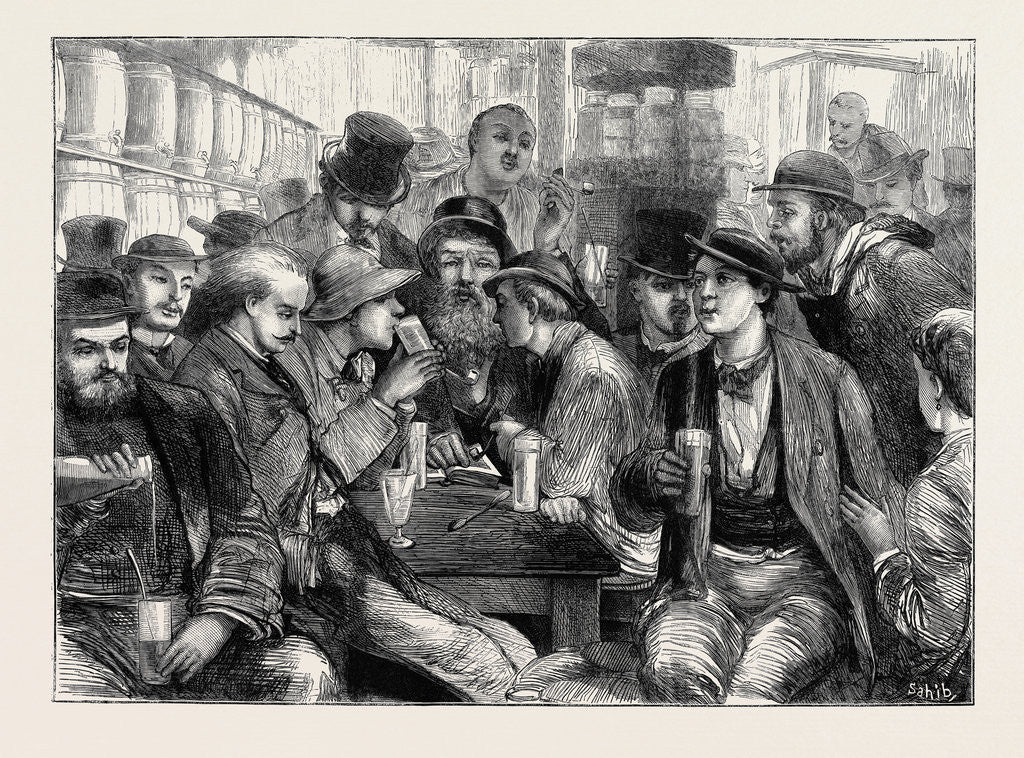 Detail of Absinthe Drinkers: A Sketch in Paris by Anonymous