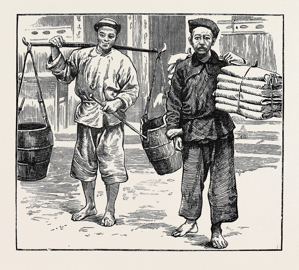 Detail of Life in China: Coolies by Anonymous