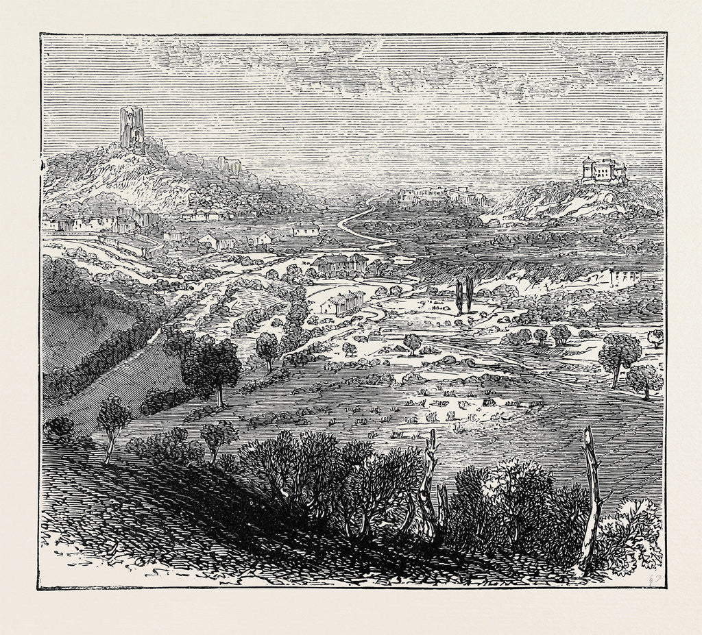Detail of A Visit to the Battlefield of Solferino: View of Solferino from Cavriana by Anonymous