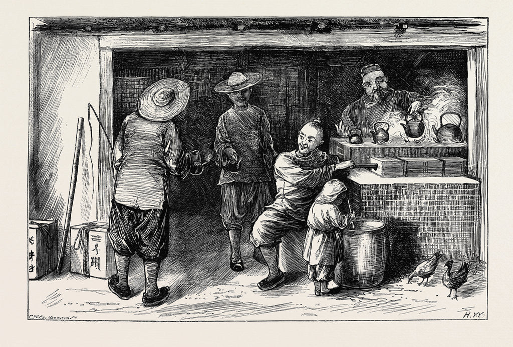 Detail of Life in China: A Wayside Restaurant by Anonymous