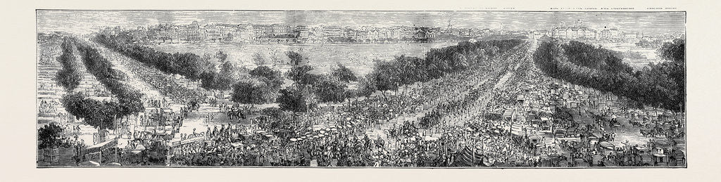 Detail of The Grand Durbar at Bombay: View of the Esplanade from the Top of Bazaargate Street by Anonymous