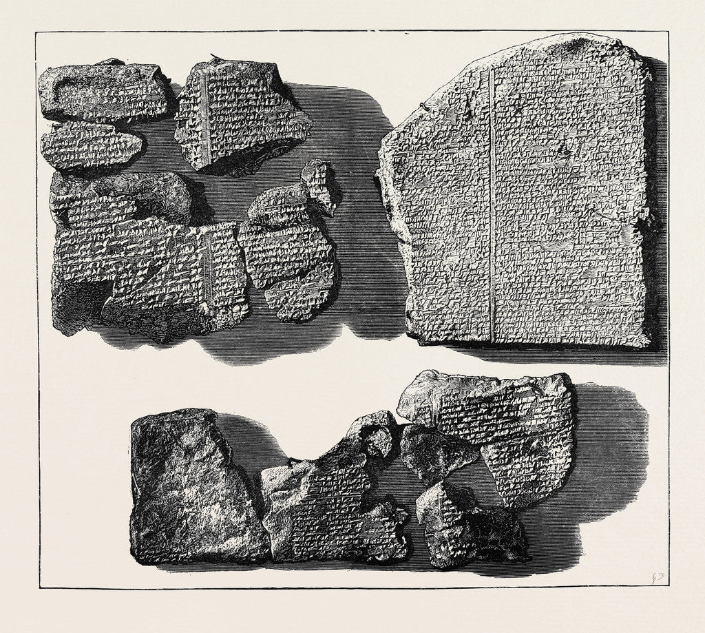 Detail of The Tablet Containing the Chaldean Account of the Deluge by Anonymous