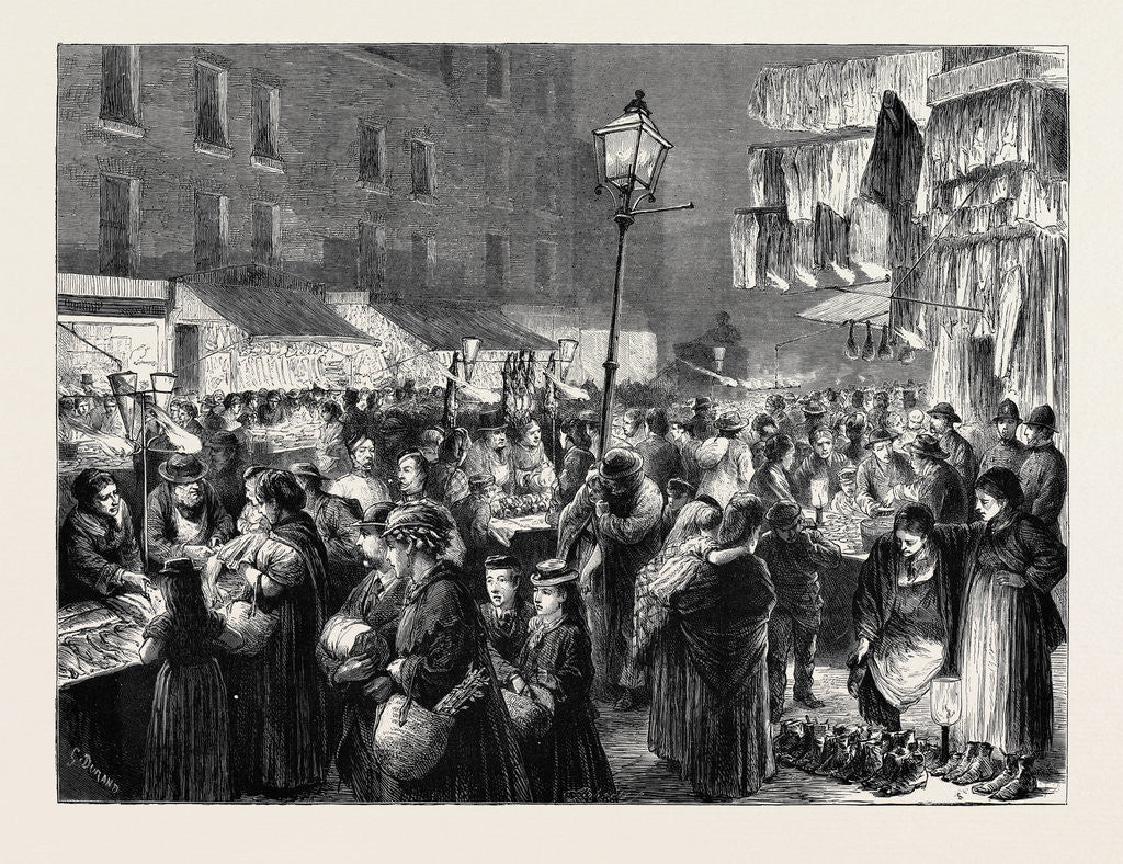 Detail of The London Poor at Their Christmas Marketing by Anonymous