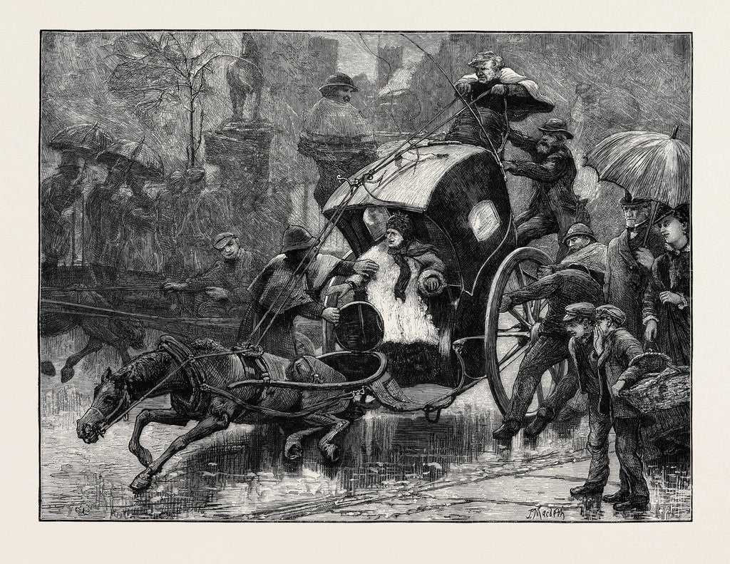 Detail of London Sketches, a Horse Down by Anonymous
