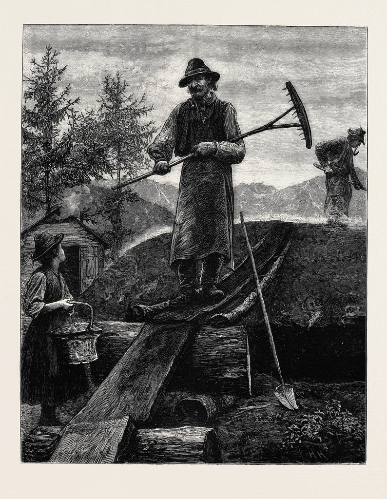 Detail of Charcoal Burners in the Alps by Anonymous