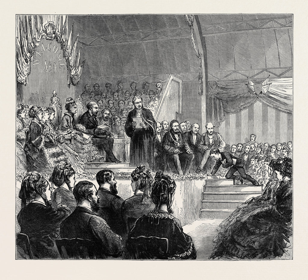 Detail of The Prince and Princess of Wales at Derby: The Presentation of Prizes at Derby Grammar School by Anonymous