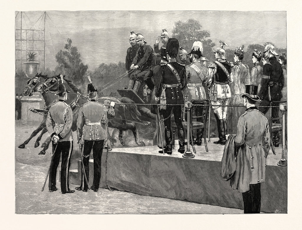 Detail of The German Emperor's Visit to the Crystal Palace, London: The Review of the National Fire Brigades Union by the Emperor by Anonymous