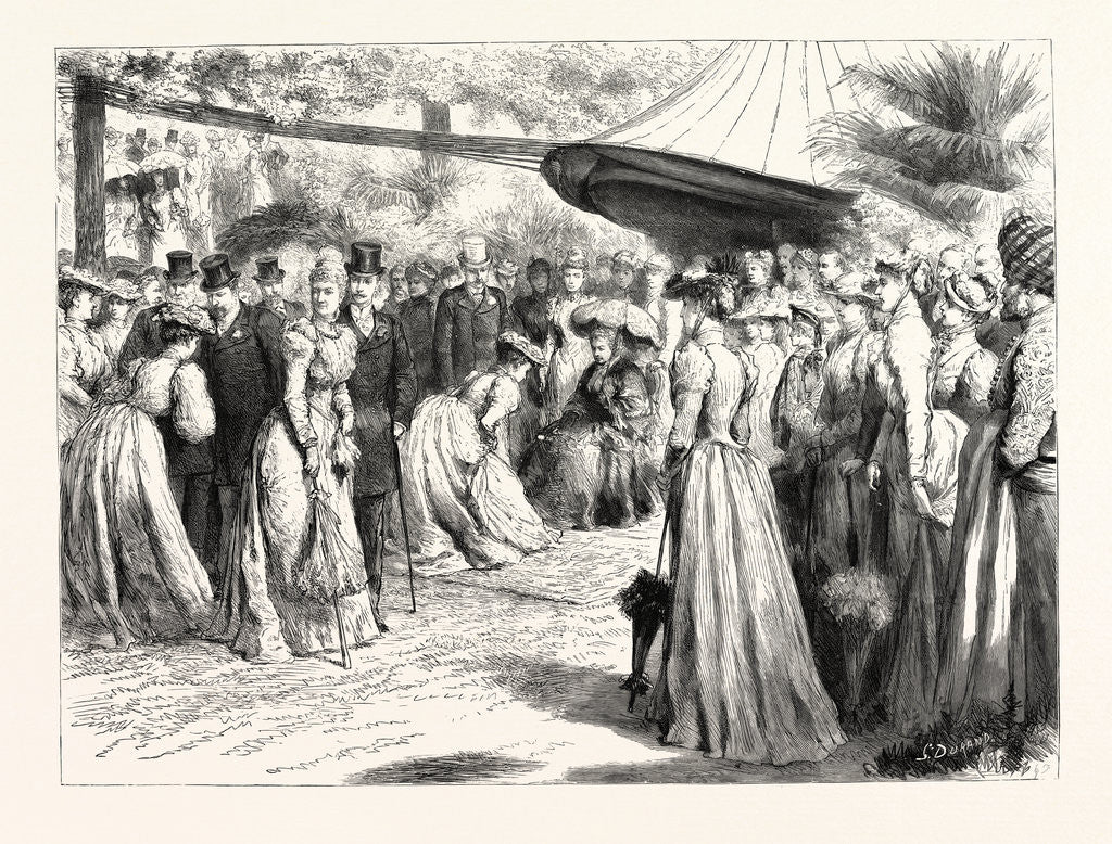 Detail of The Visit of the German Emperor: The Garden Party Given at Marlborough House by the Prince and Princess of Wales by Anonymous