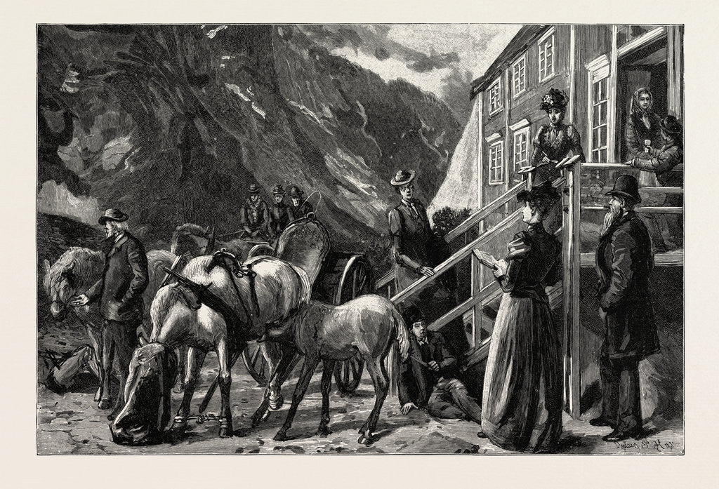 Detail of The Rendezvous at Horgheim, Under the Troktinder, Norway by Anonymous