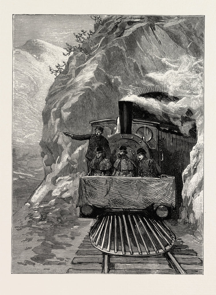 Detail of Lord Randolph Churchill in South Africa: Meeting a Constituent on the Platform of an Engine by Anonymous