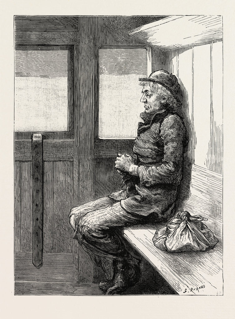 Detail of Railway Travelling: Third Class by Anonymous