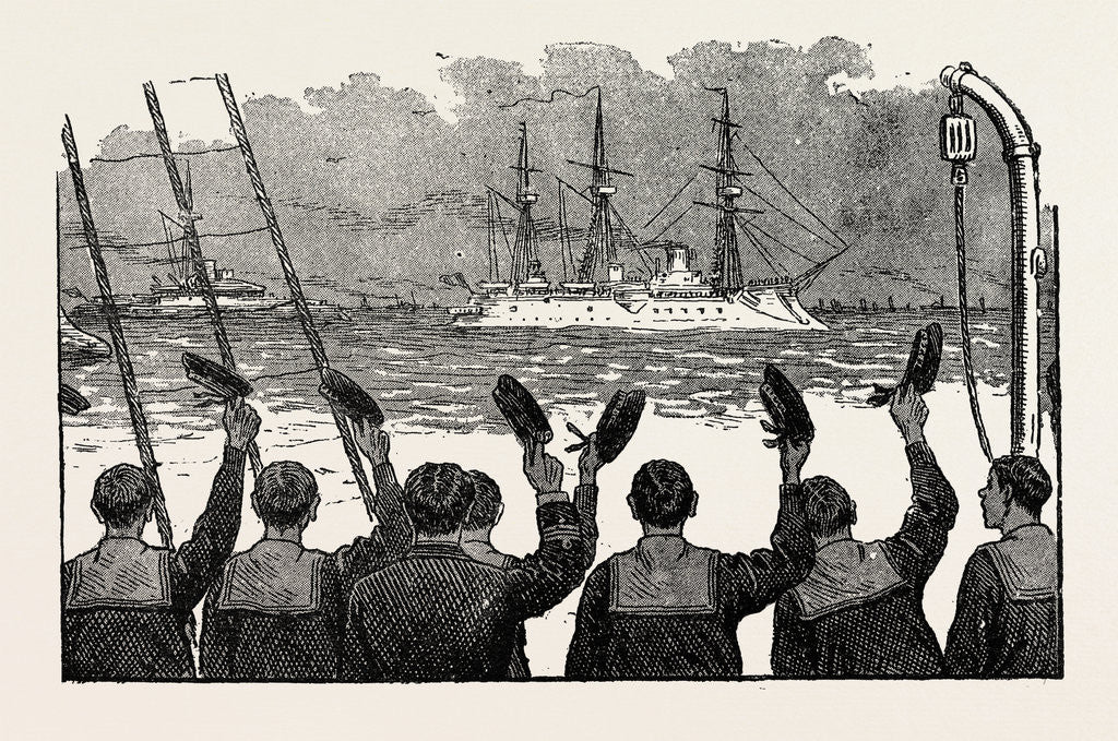 Detail of The Visit of the French Fleet: Mutual Congratulations by Anonymous